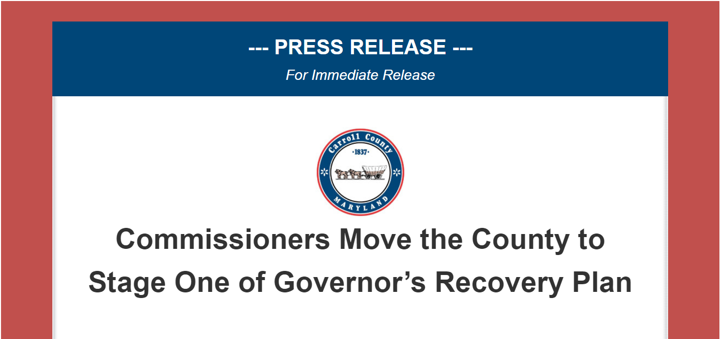Commissioners Move the County to Stage One of Governor’s Recovery Plan ...